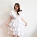kawaii tier layer cupcake dress . japanese mexican bridal delight .extra small.small.xs .sale