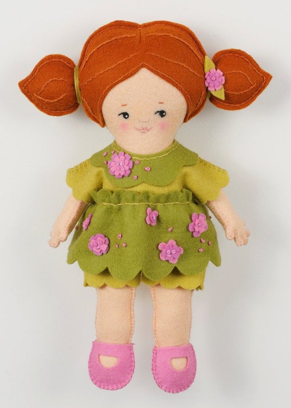 Easy Felt Doll pdf Pattern Maisie Instant Download