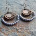 Beaded gypsy hoop earrings wire wrapped chandelier earrings