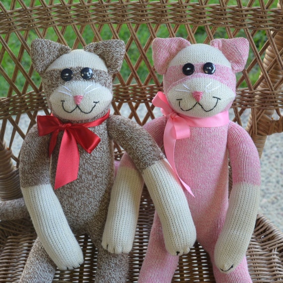sock monkey cat sock monkey cat doll with or without personalized sock monkey cat sock monkey cat doll with or without personalized