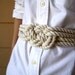 Cotton rope sailor knot belt, nautical