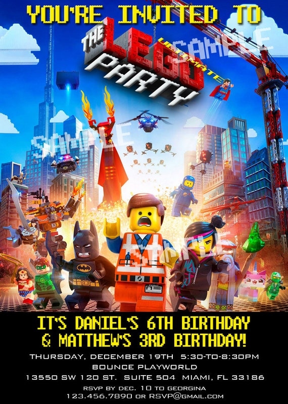 Lego Movie Invitations 10