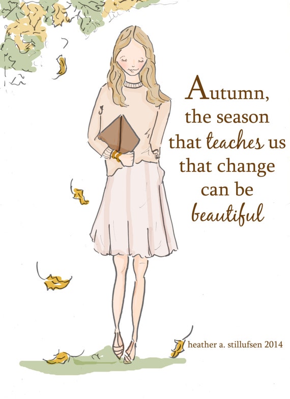 Items similar to Autumn Artwork - Change is Beautiful 