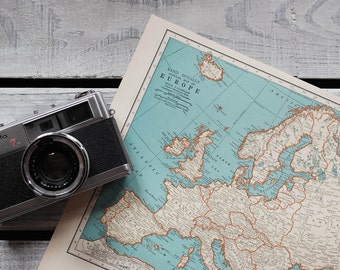 1930s Antique Maps of Europe and the British Isles
