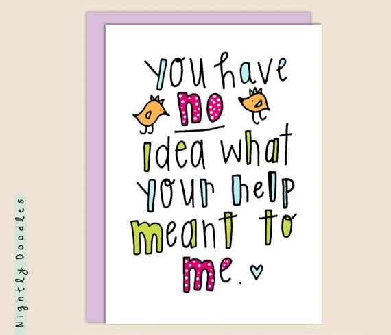 Unique 55 Thank You Card Help