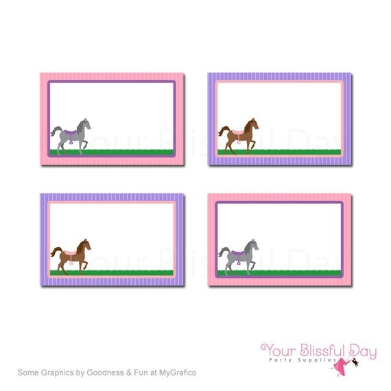 PRINTABLE Girl Equestrian Label Tents Il_570xn