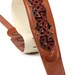 SALE Leather Guitar Strap, Brown Leather Gutiar Strap, Celtic Guitar Strap, Celtic Sunrise Guitar Strap