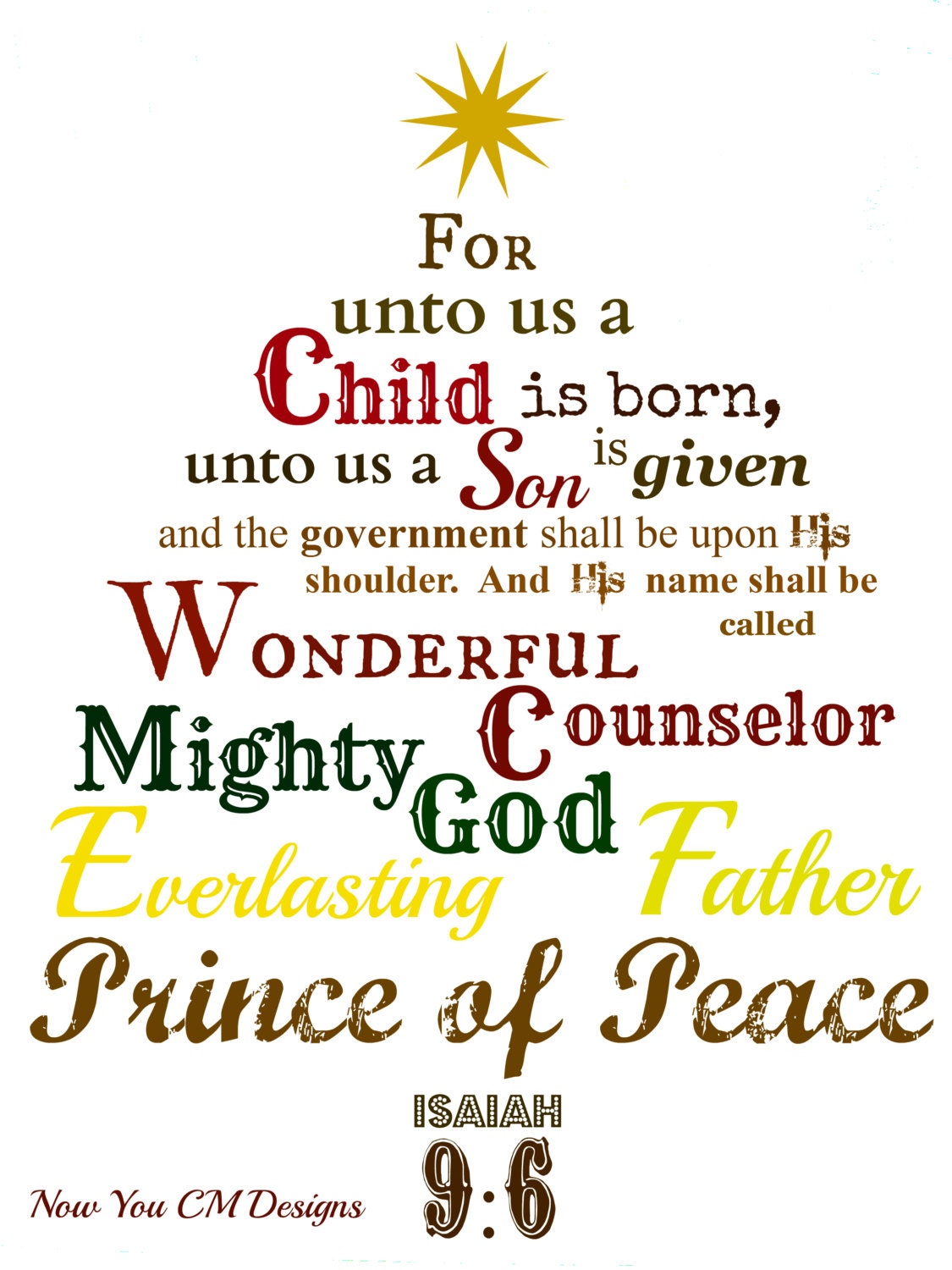 Isaiah 9:6 For Unto Us A Child Is Born graphic download