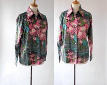 Popular items for 70s floral shirt on Etsy