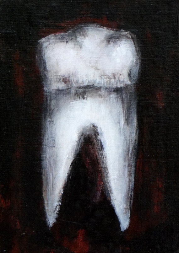Acrylic Painting of Molar Original Painting of by strangepainting