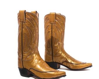 gold cowgirl boots