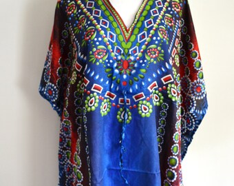 Boho Paisley Caftan Plus Size Beach Pool Cover Up by AnytimeScarf