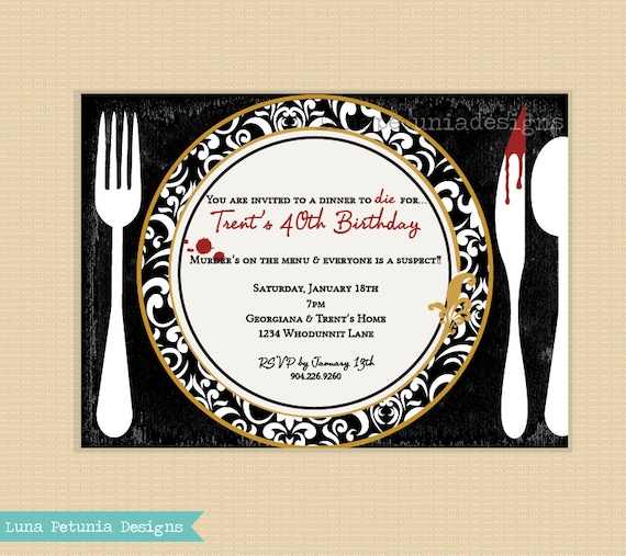 Murder Mystery Party Invitations 2