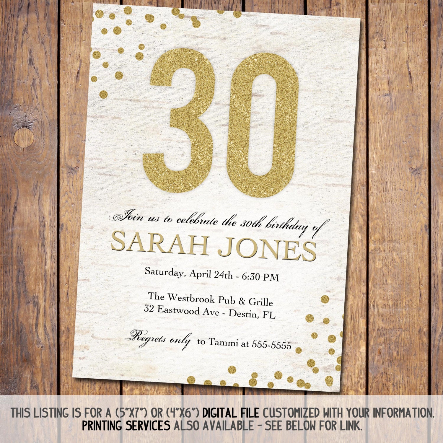 Rustic Birthday Invitations 2