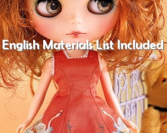 Blythe V Shaped Dress,Under Skirt,Petticoat, Over Knee Socks Sewing Pattern PDF English templates names, Sewing key included