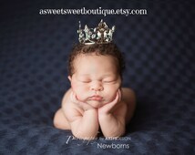 Baby Boy Crown Mini Crown Photo Prop Baby Boy Photo Prop Newborn Prince Crown Full Crown - il_214x170.614096947_bgae