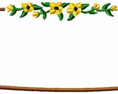 Flowers Quilt Label Embroidery Design - Instant Download
