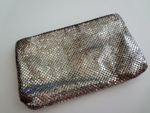 oroton silver clutch