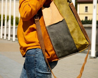 leather bag tote every day bag ladybuq