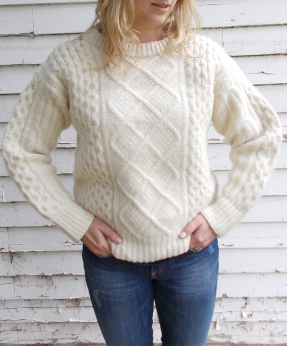 vintage aran sweater