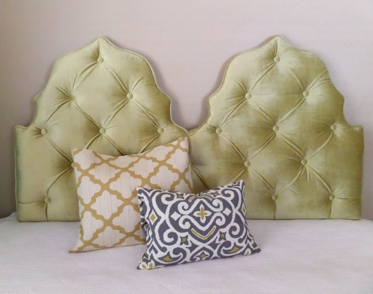 Custom Tufted Upholstered Headboard Wall Mounted Made to