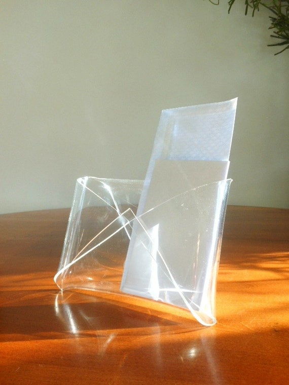 Acrylic Envelope Letter Holder Clear Lucite Desk Accessory Mail