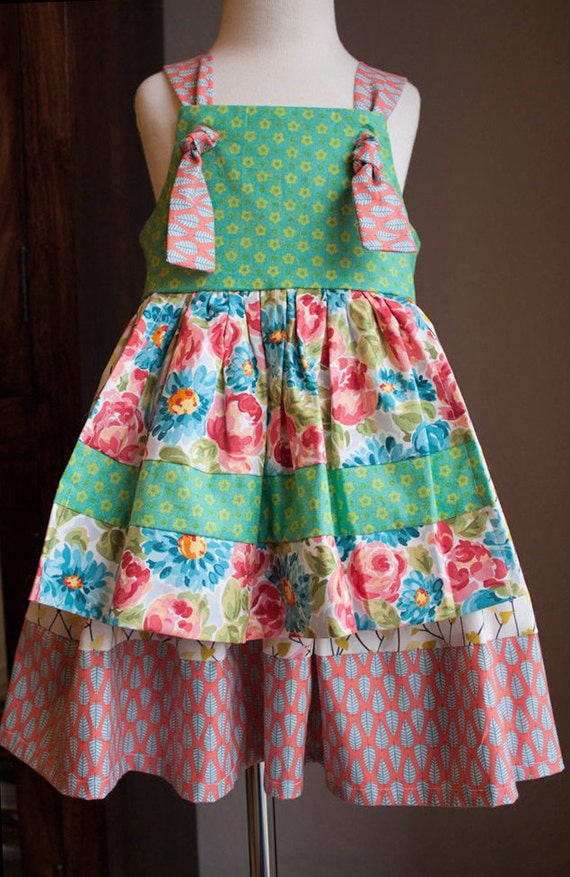 4T //Garden Party Dress // Tea Party // by AdellaBellaClothing