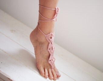 Crochet Pattern PDF Barefoot sandal s, spring summer wedding shoes ...