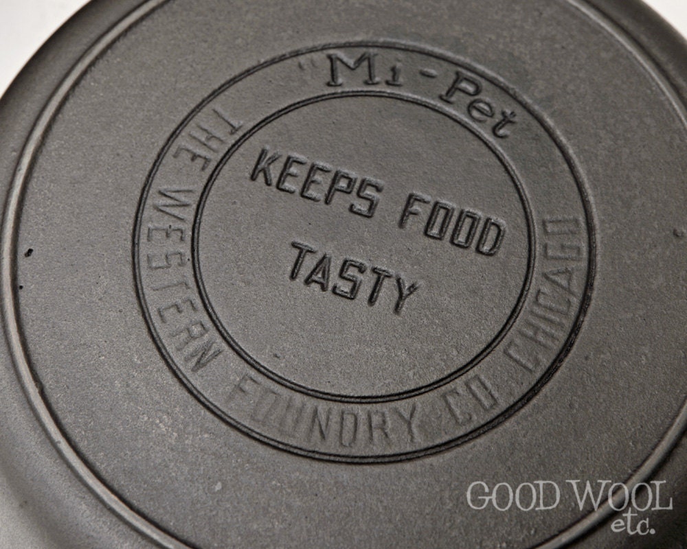 mipet cast iron skillet western foundry co. chicago 5