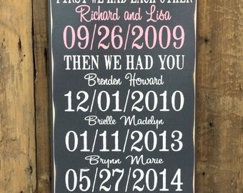 First We Had Each Other Personalized Wedding Gift, Engagement Gift, Anniversary Gift, Important Date Custom Wood Sign, Rubberstamp