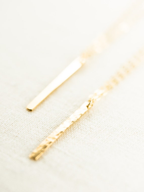 necklace- gold bar necklace, gold Y necklace, modern gold bar necklace ...