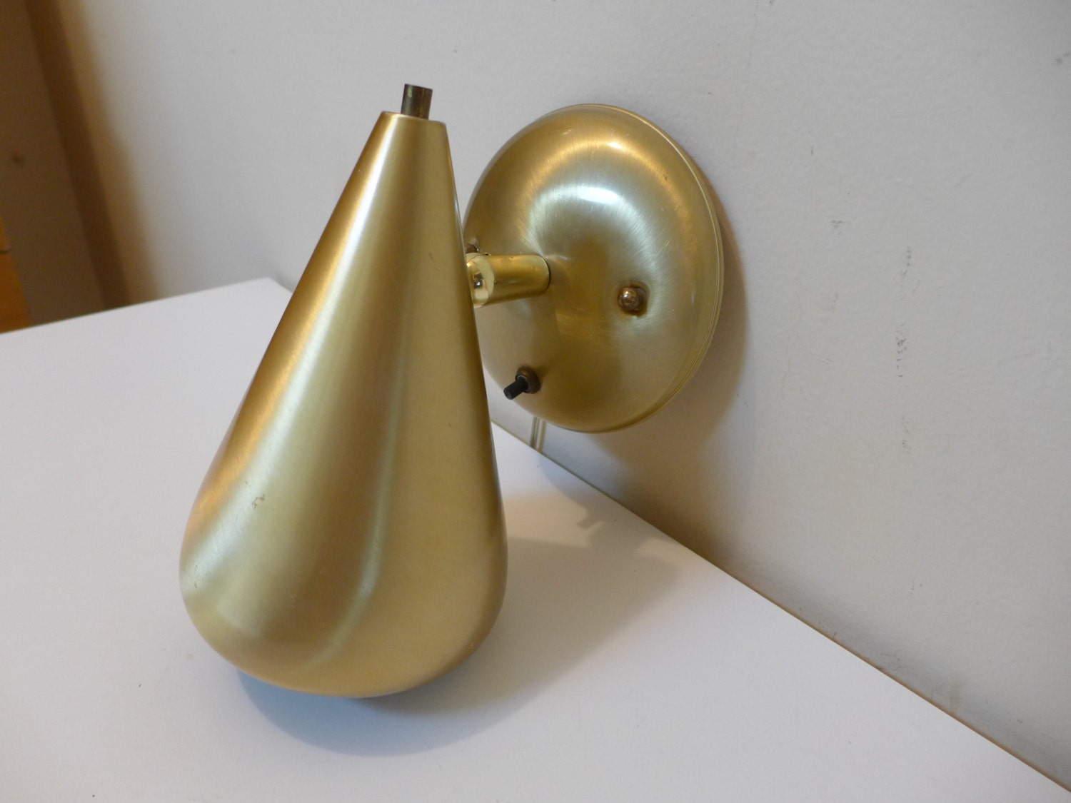 Moe Light Brass Tone Wall Sconce Bullet Shade Aluminum