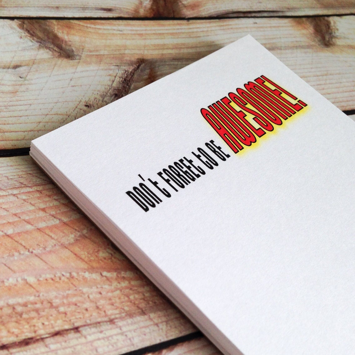 Awesome Notepad Handmade Paper Pad To Do by ArtfulCreationsByDeb