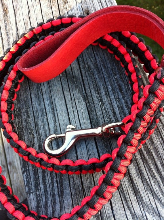 Customized Heavy Duty Paracord Dog Leash / Lead by CJWPARACORD