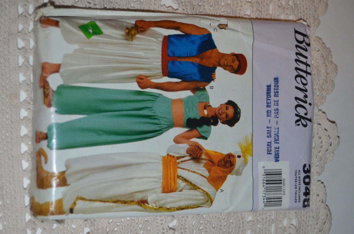 BUtterick 3048 Aladdin & Jasmine Sewing Pattern Costume Sewing