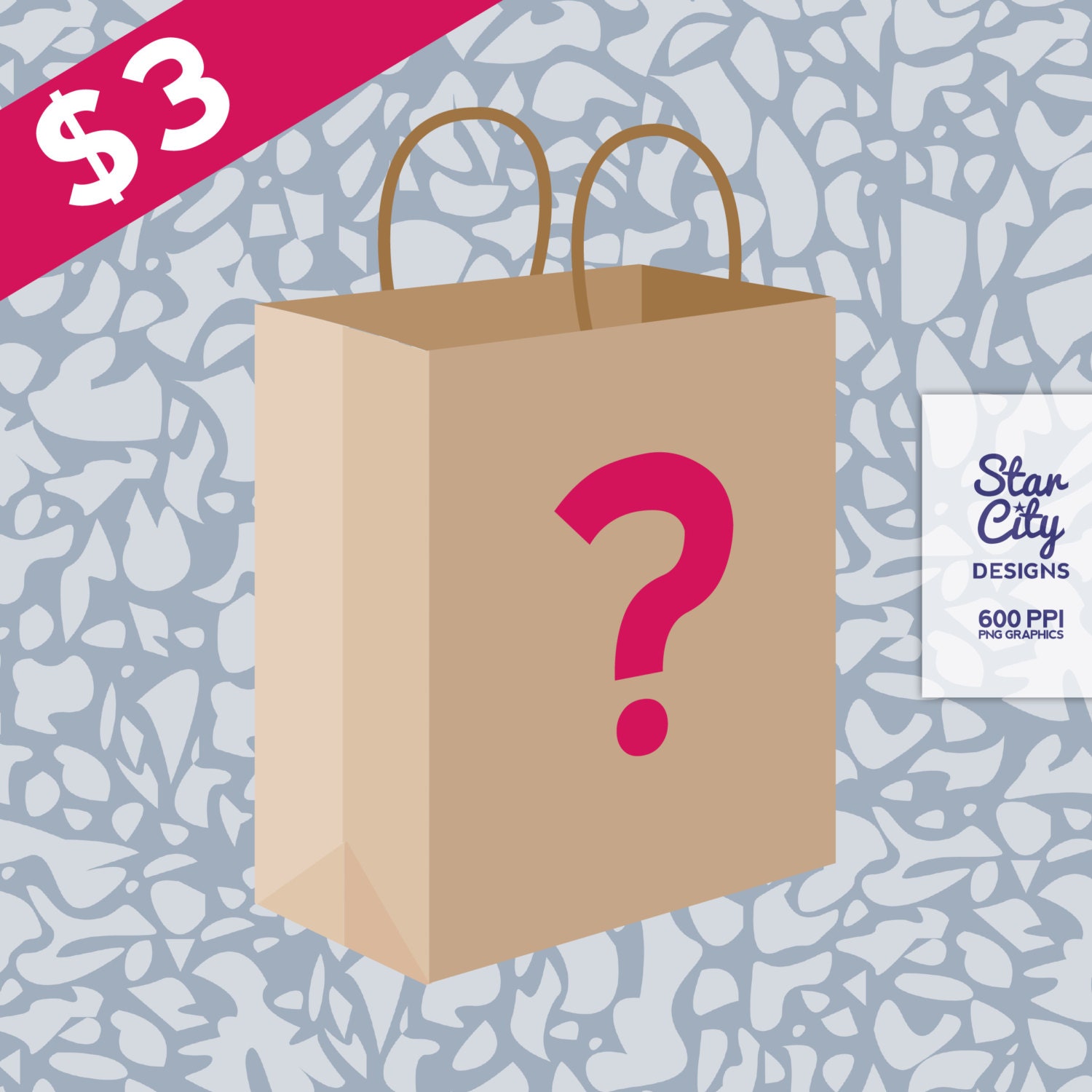 Mystery clip Art Clipart Clip art Mystery bag by StarCityDesigns