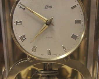 Vintage German Schatz 400 Brass Desk Clock