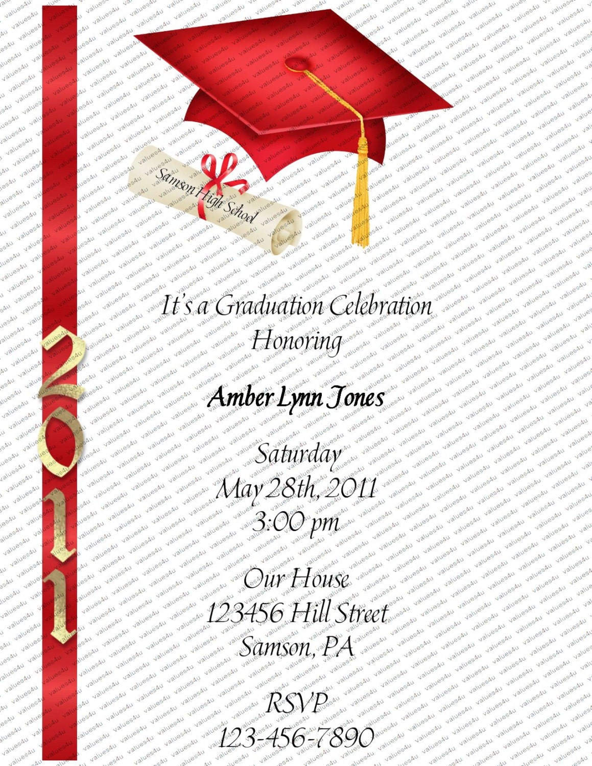 Personalized Graduation Invitations