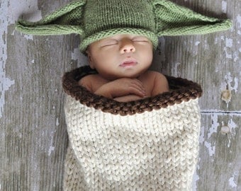Baby Yoda Costume, Baby Yoda Hat, Newborn Yoda Hat, Yoda Costume, Newborn Photo Prop, Yoda Hat