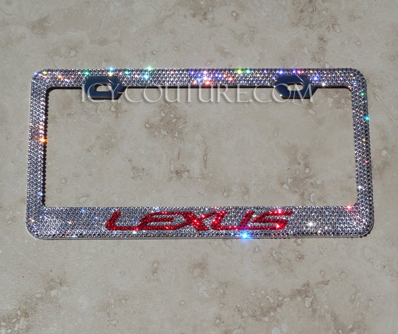 Crystal BLING LEXUS License Plate Frame with Swarovski