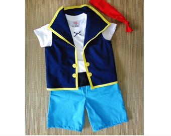 Jake Costume From the Neverland Pirates Child Size Blue Pirate