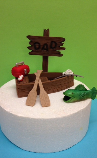 fondant fishing boat cake topper fondant fishing cupcake