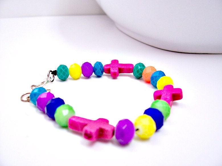Child's Cross Bracelet Christian Jewelry for Kids First