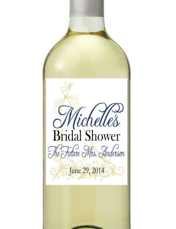 Items similar to Bridal Shower Wine Bottle Labels Customized Wine