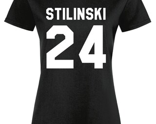 T-shirt Donna IMage Stilinski 24 Wolf Cult - 100% Cotone Slim Fit - Taglia S Rossa - Made In Italy