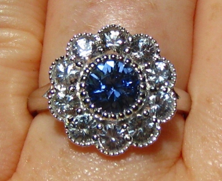 women blue sapphire engagement rings