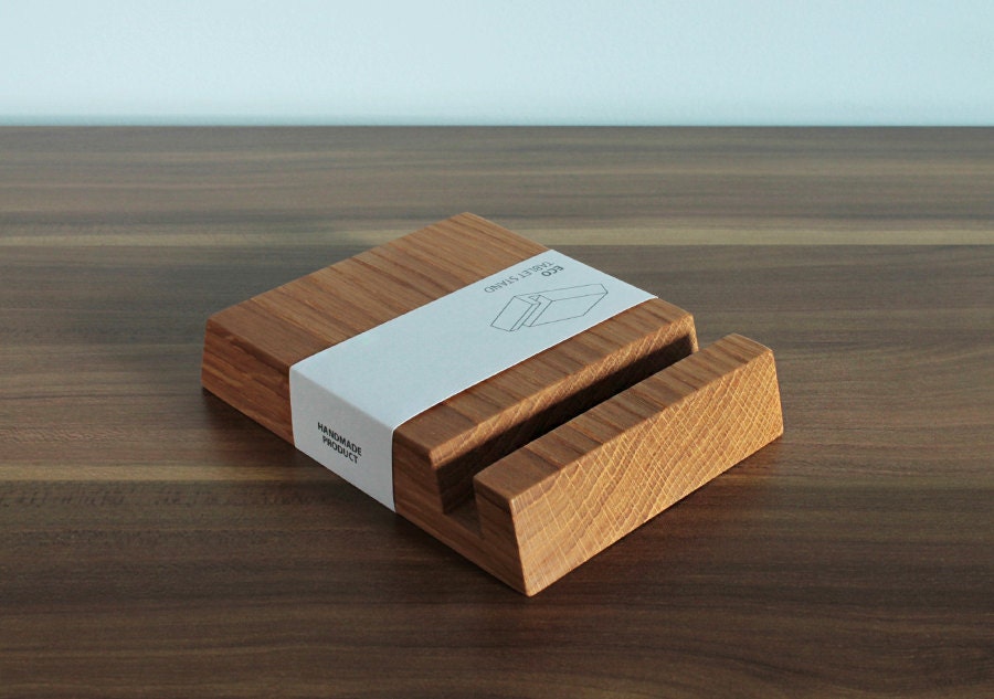 Wooden iPad Stand Square Holder in Natural by ...