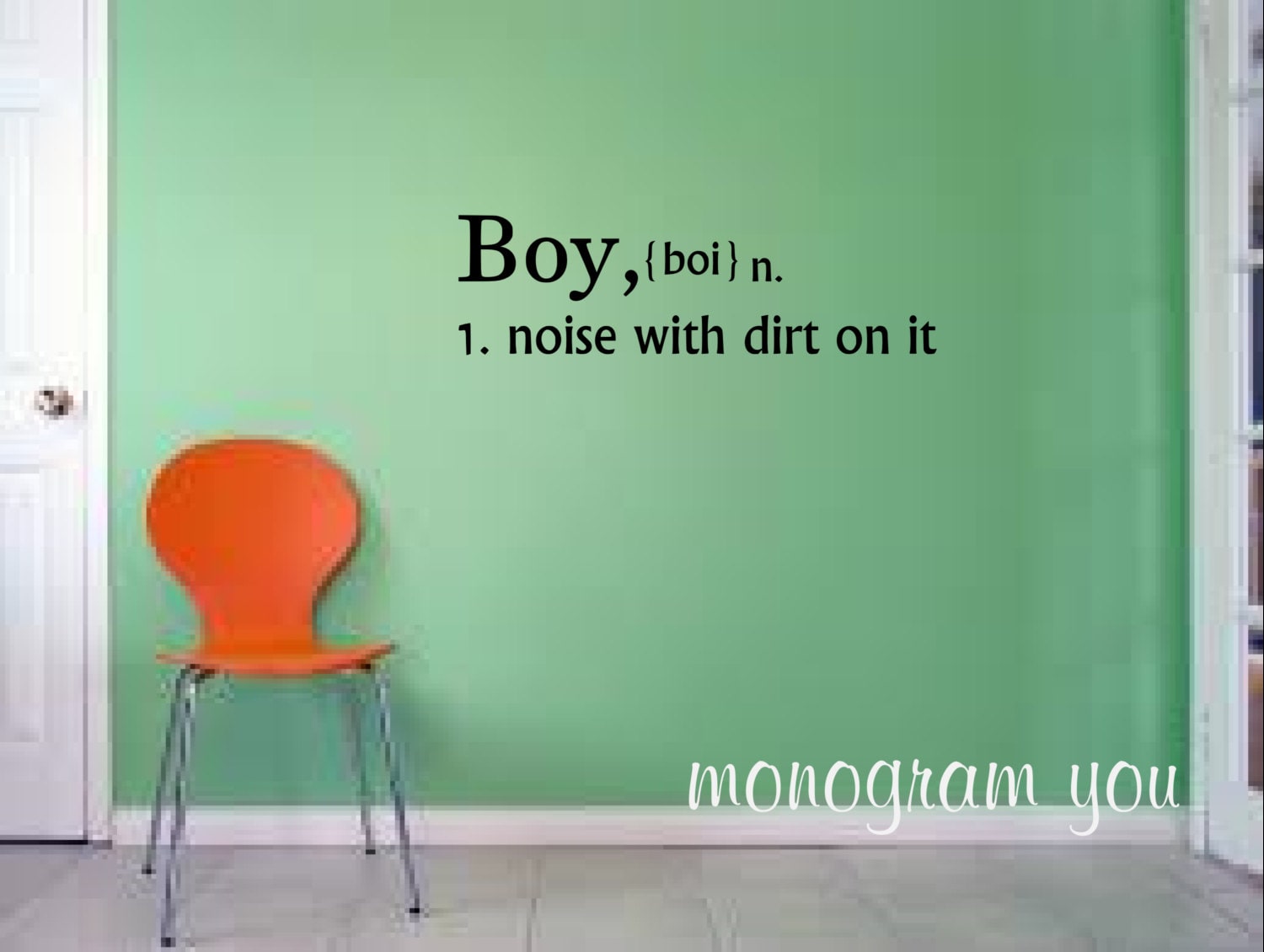 Boy Definition Wall Decal by MonogramYou on Etsy