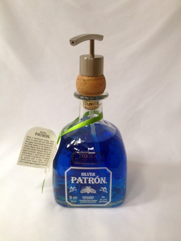 Soap Dispenser Repurposed Liquor Bottle Recycled Liquor