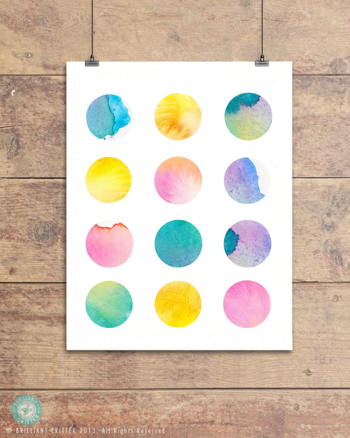 Polka Dot Painting Polka Dot Watercolor Print Dot Nursery